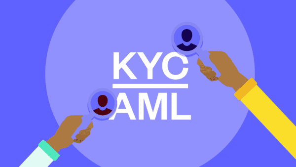 Magnifying glasses over KYC and AML