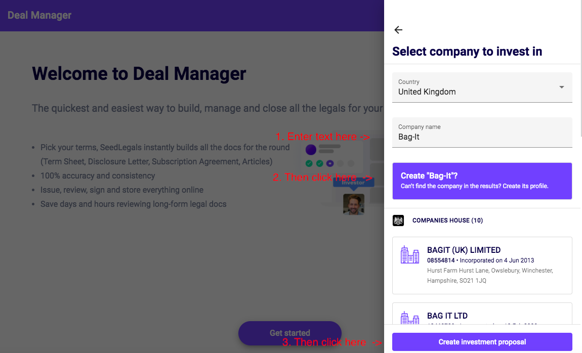 Using SeedLegals Deal Manager to send your next investment proposal