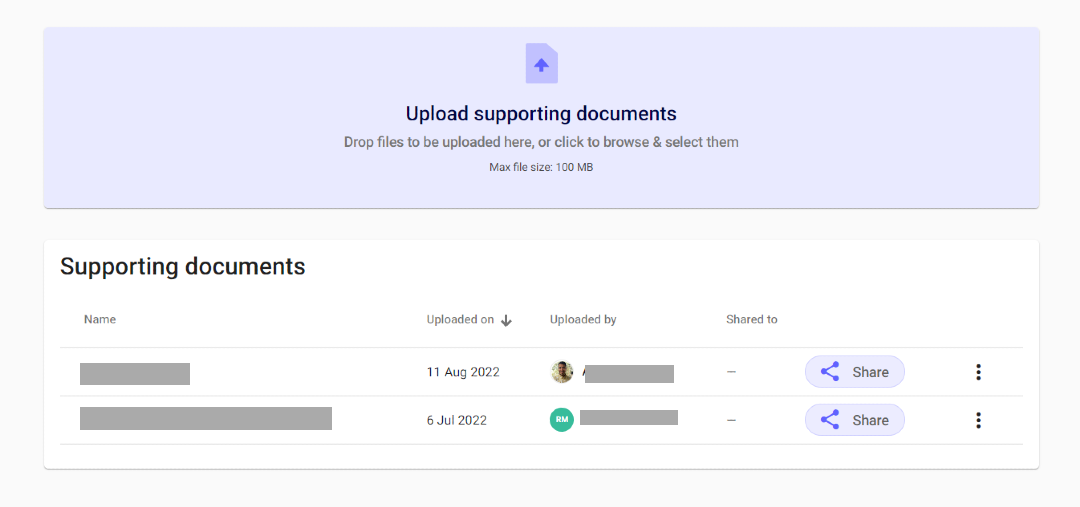 Seedlegals Data Room Screenshot