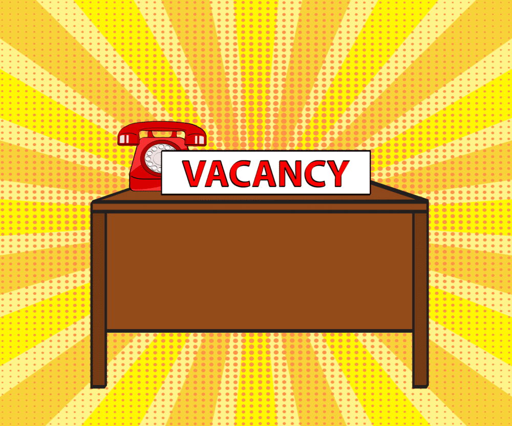 Pop Art Vacancy Sign For Job