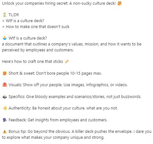 How To Create A Good Culture Deck