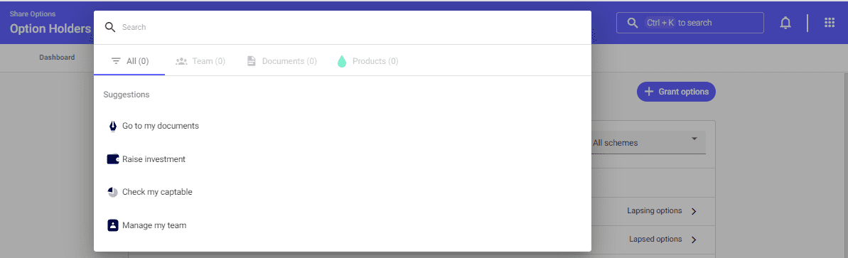 Search Bar Seedlegals Platforms Screenshot