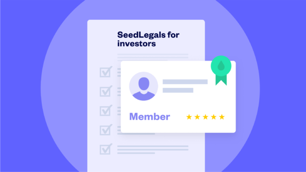 Illustration showing membership certificate for SeedLegals for Investors