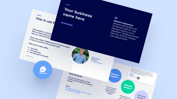 Pitch Deck Template Download Preview Blue